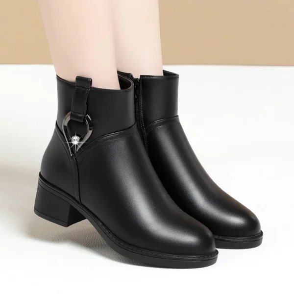 Women’s Winter Waterproof Soft Leather Ankle Boots