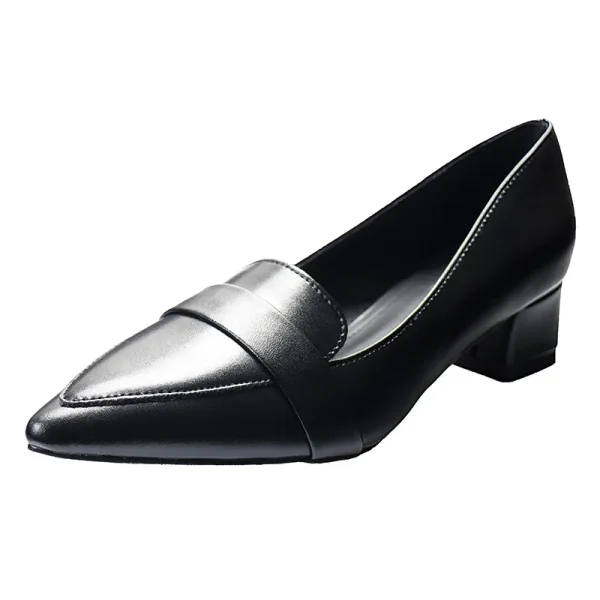 Women’s Black Pointed Toe Soft Sole Office Work Pumps